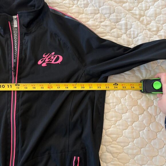 Harley Davidson Women's Black & Pink Lightweight Jacket Women's Size XL - Picture 4 of 5